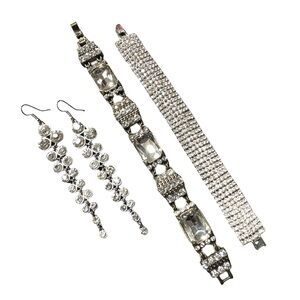 Costume Jewelry Rhinestone Cocktail Evening Set of 3